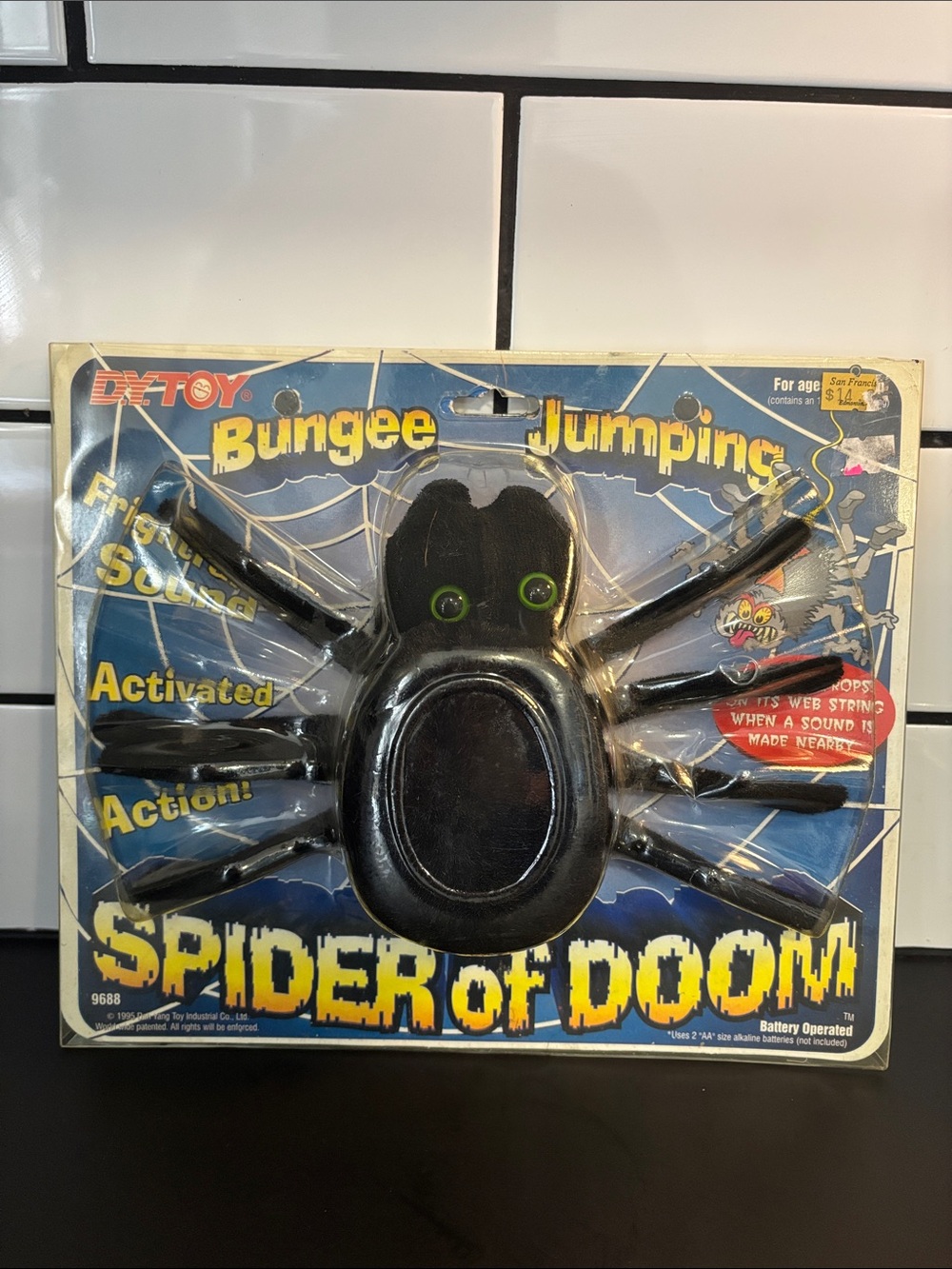 Vintage 90’s Spider of Doom Bungee Jumping Toy NWT